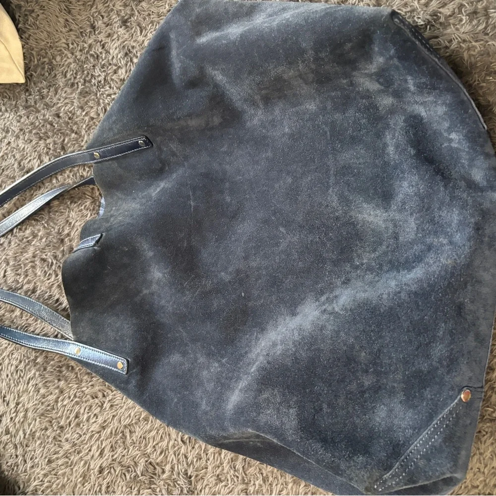 Tiffany & Co reversible blue suede tote - Picture 4 of 7